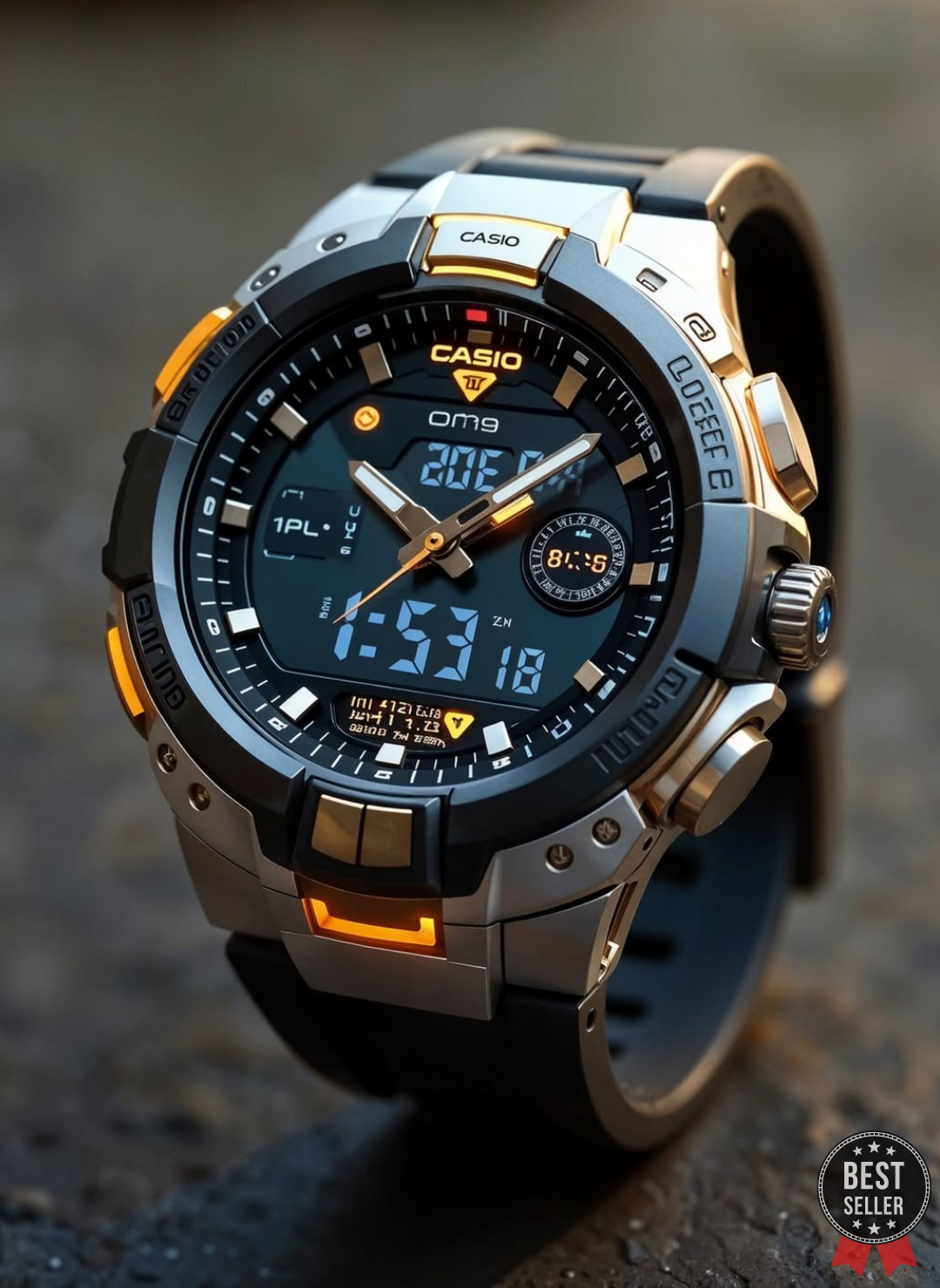 ADR-121YR7-M11 – Nue Silver Black Round Watch.