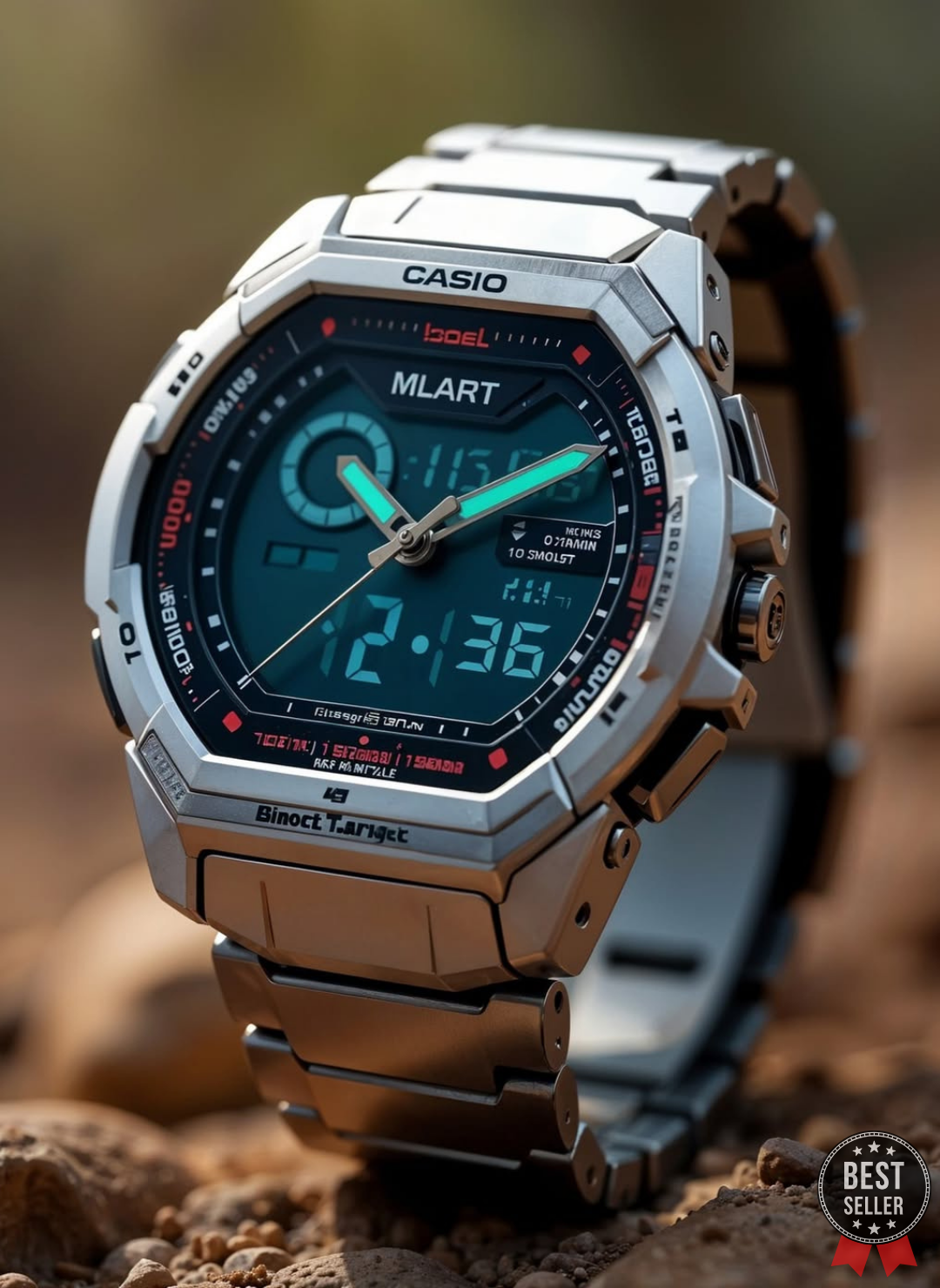 ADR-2101A0-A1R Black Silver Watch.