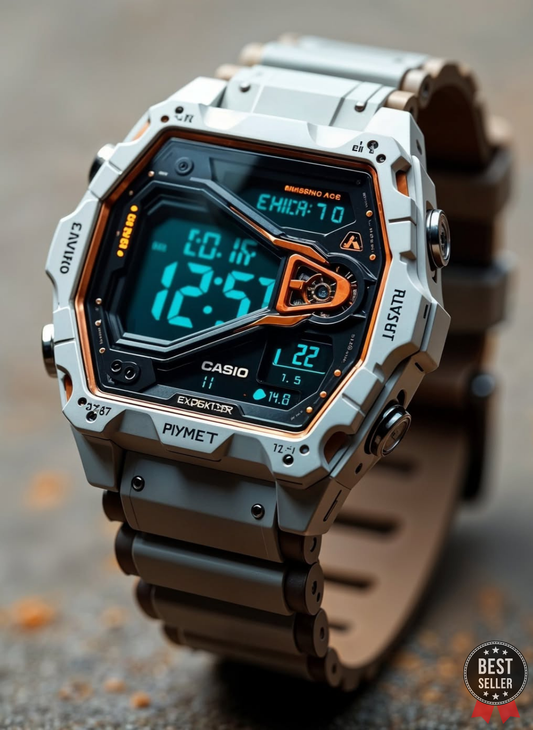 ADR-21017A2-A1R Black Silver Digital Analog Watch.
