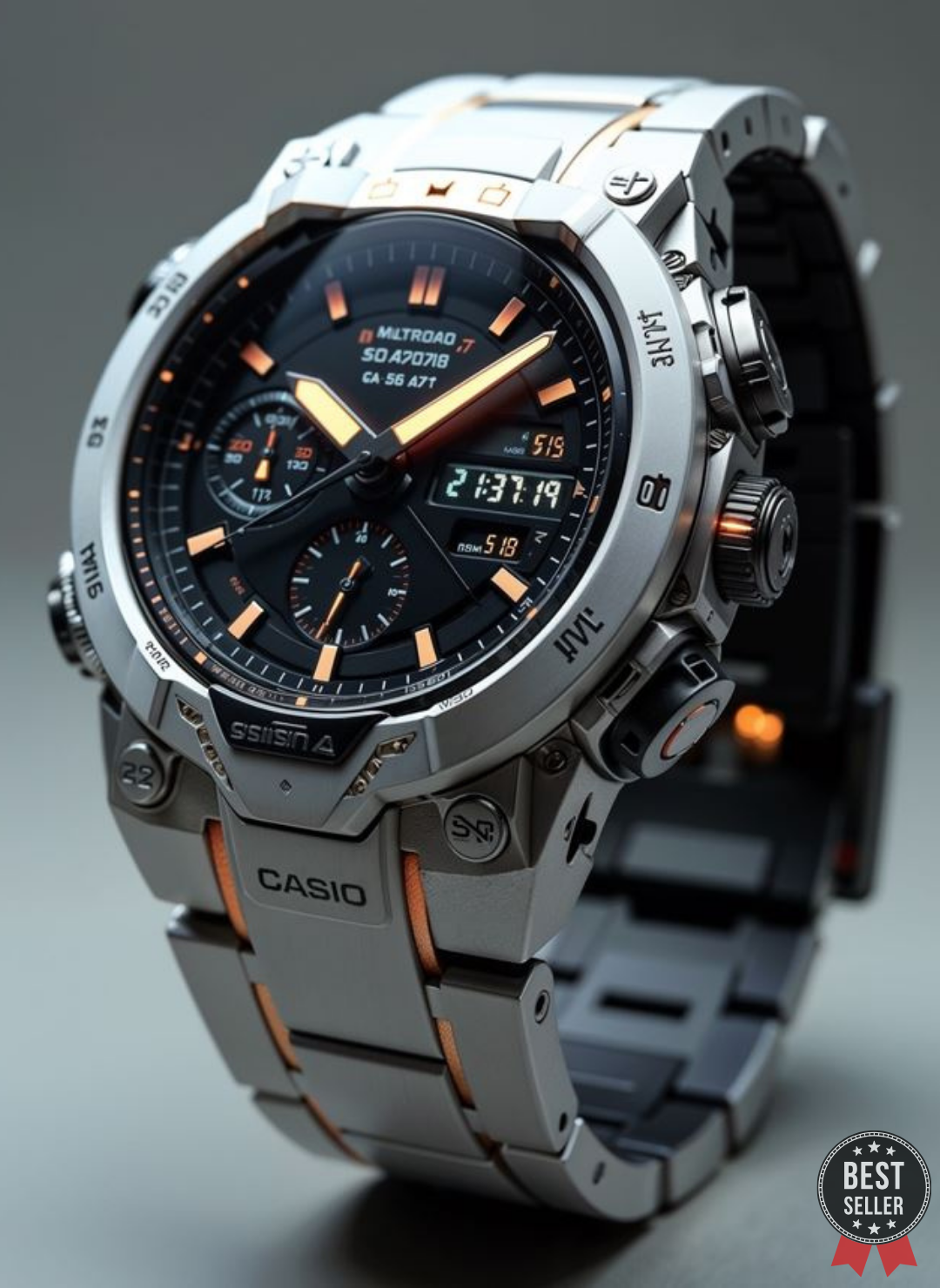 ADR-2101AP-A1 Black Silver Watch.