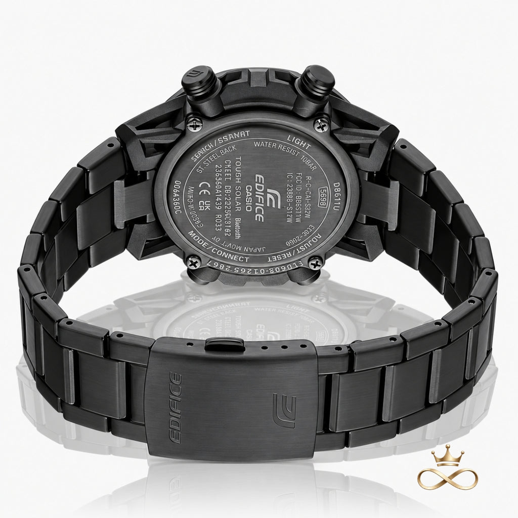 ECB-SX9500B – Stealth Solar Bluetooth Hybrid Watch