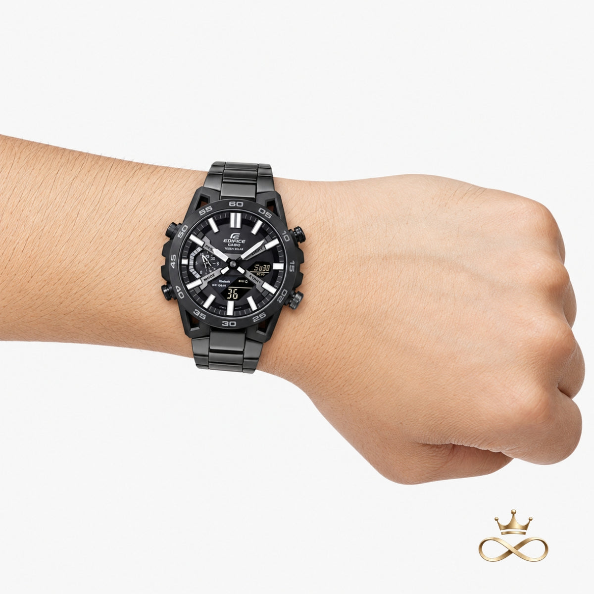 ECB-SX9500B – Stealth Solar Bluetooth Hybrid Watch