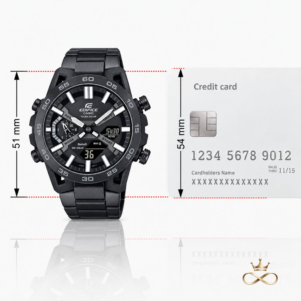 ECB-SX9500B – Stealth Solar Bluetooth Hybrid Watch