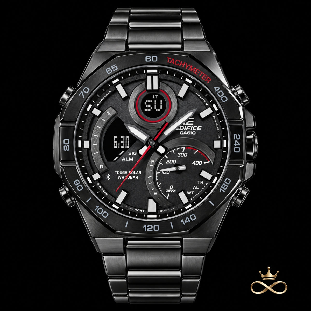 ECB-TX9800R – Solar Bluetooth Hybrid Racing Watch