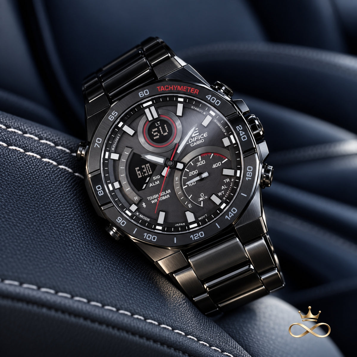 ECB-TX9800R – Solar Bluetooth Hybrid Racing Watch