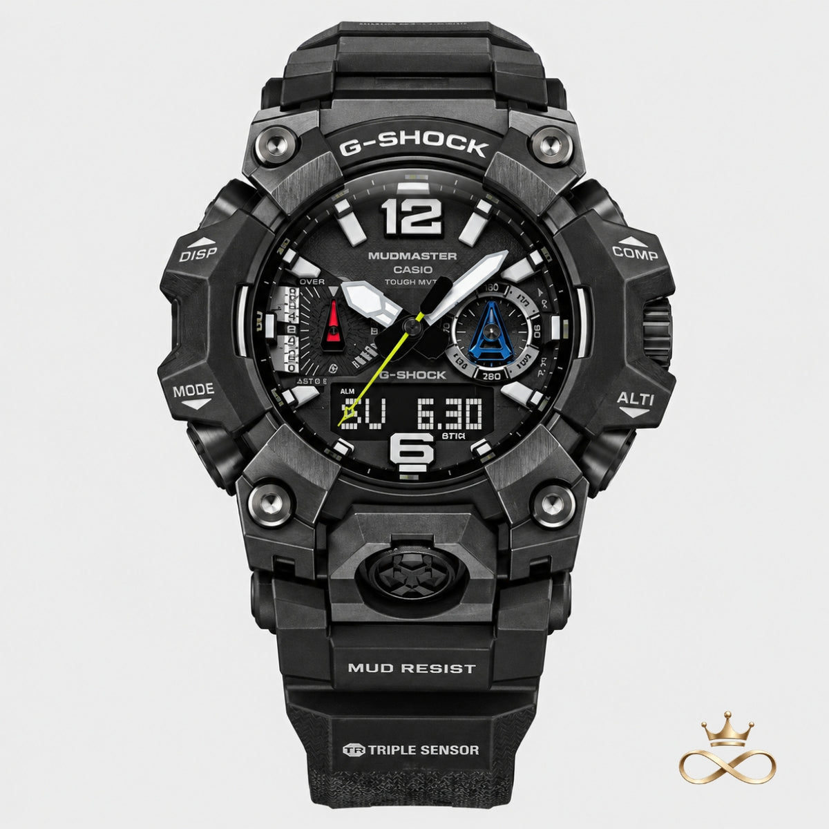 GWG-X9500B-1A Mud-Resist Triple Sensor Hybrid Watch