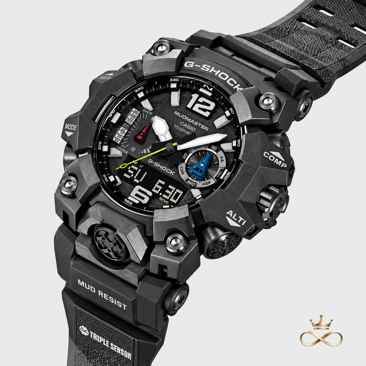 GWG-X9500B-1A Mud-Resist Triple Sensor Hybrid Watch