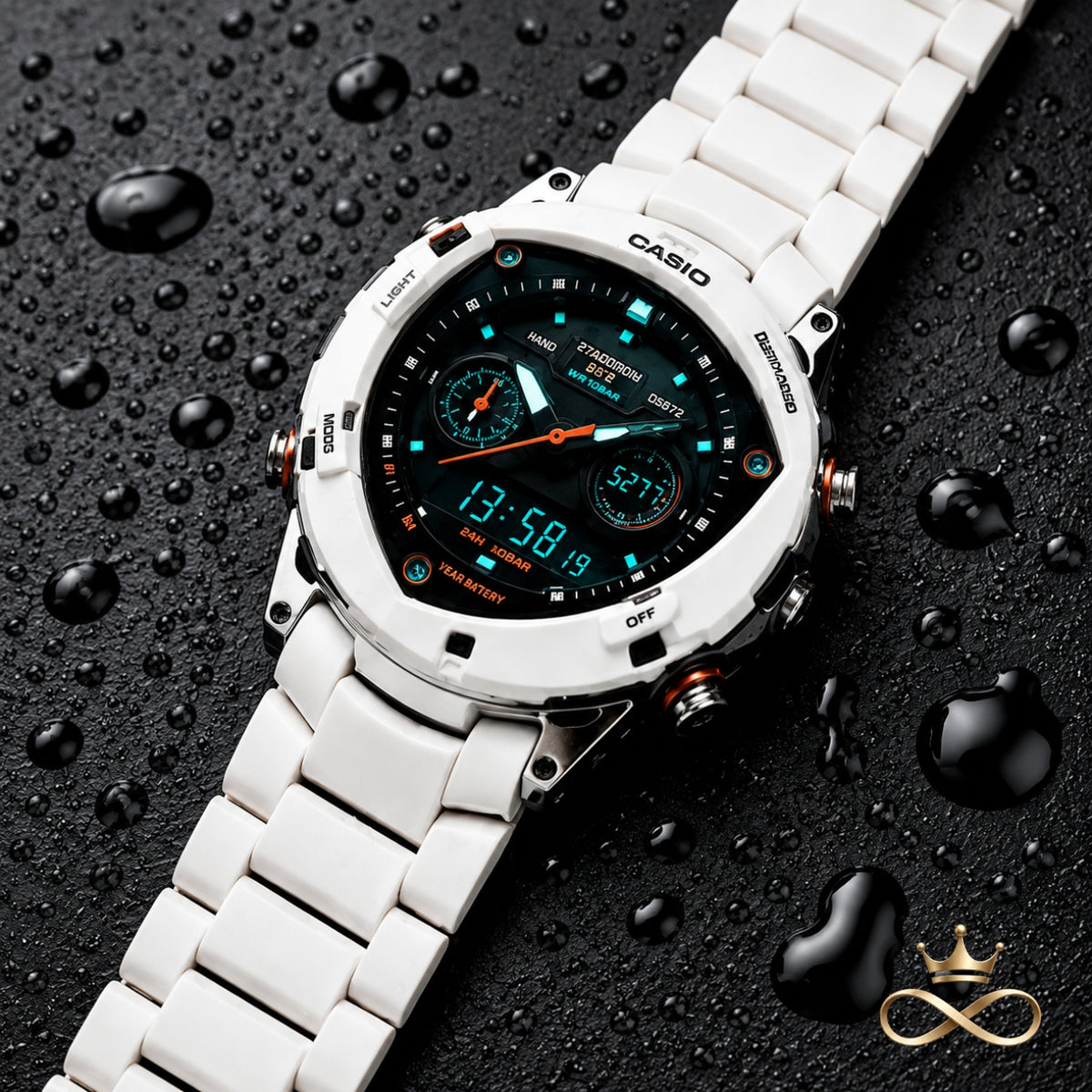 AERONIX X7™ White Fusion Hybrid Watch